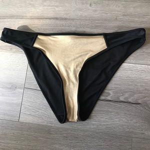 Black & Gold Missguided Bikini Bottom